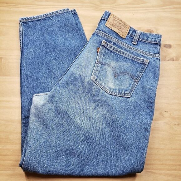Vintage 80s Levi's 550 Orange Tab High Rise Loose Fit Jeans - Picture 1 of 6